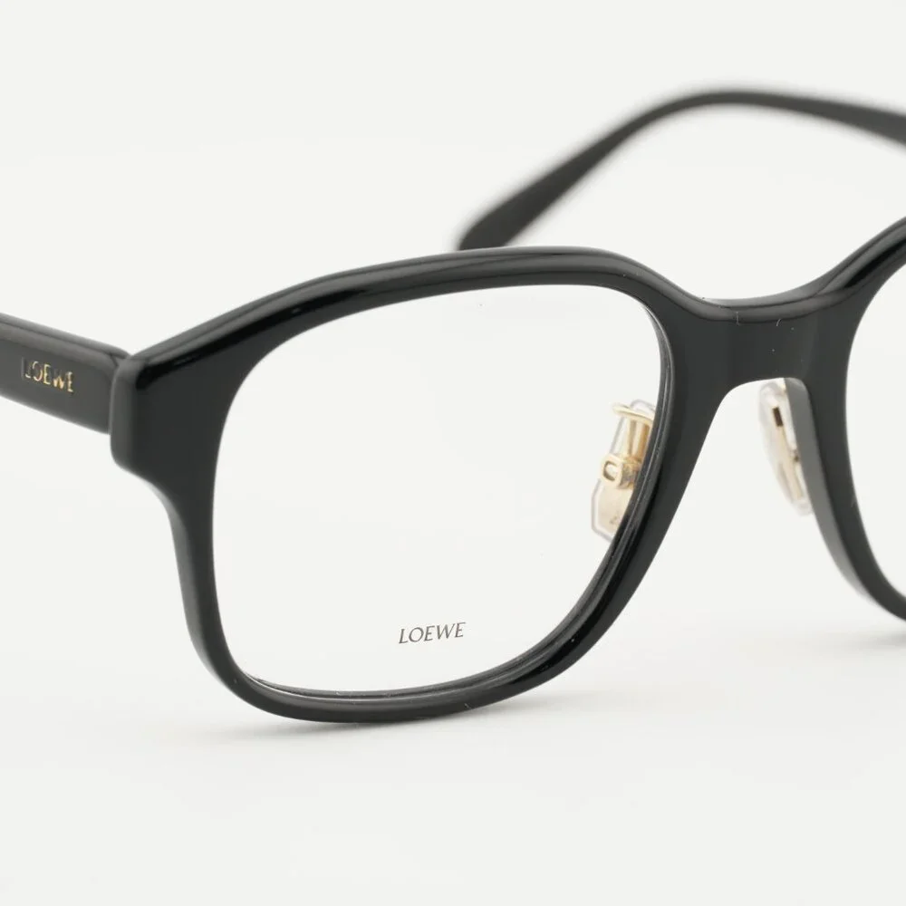Loewe LW50084F 001 Eyeglasses Shiny Black 53mm Square Frame